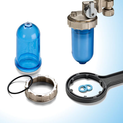 WK Drehbarer Polyphosphatspender mit By-Pass-Wasserhahn und Tablette im Lieferumfang enthalten.