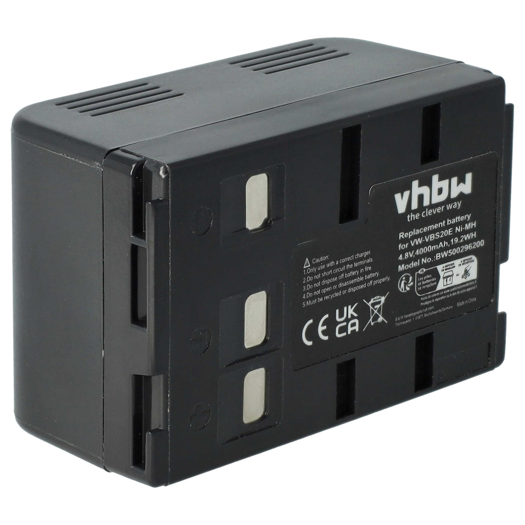 vhbw Akku kompatibel mit Panasonic NV-VX55EG, NV-A1/E, NV-A3/E, NV-CS1/E, NV-R10/E, NV-S85/E Videoka