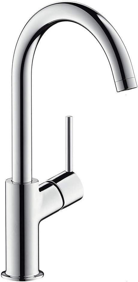 hansgrohe Wasserhahn Talis (Armatur mit Auslauf Höhe 210mm und Push-Open Ablaufgarnitur) Chrom, Chro