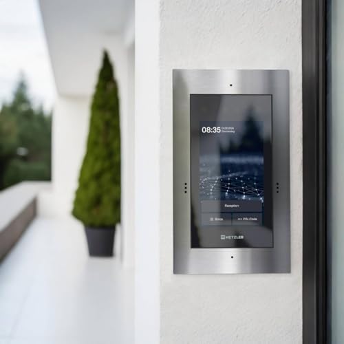 Metzler Türsprechanlage mit Kamera &amp; Gesichtserkennung - Anschluss LAN + 12V DC - 1-500 Parteien - V