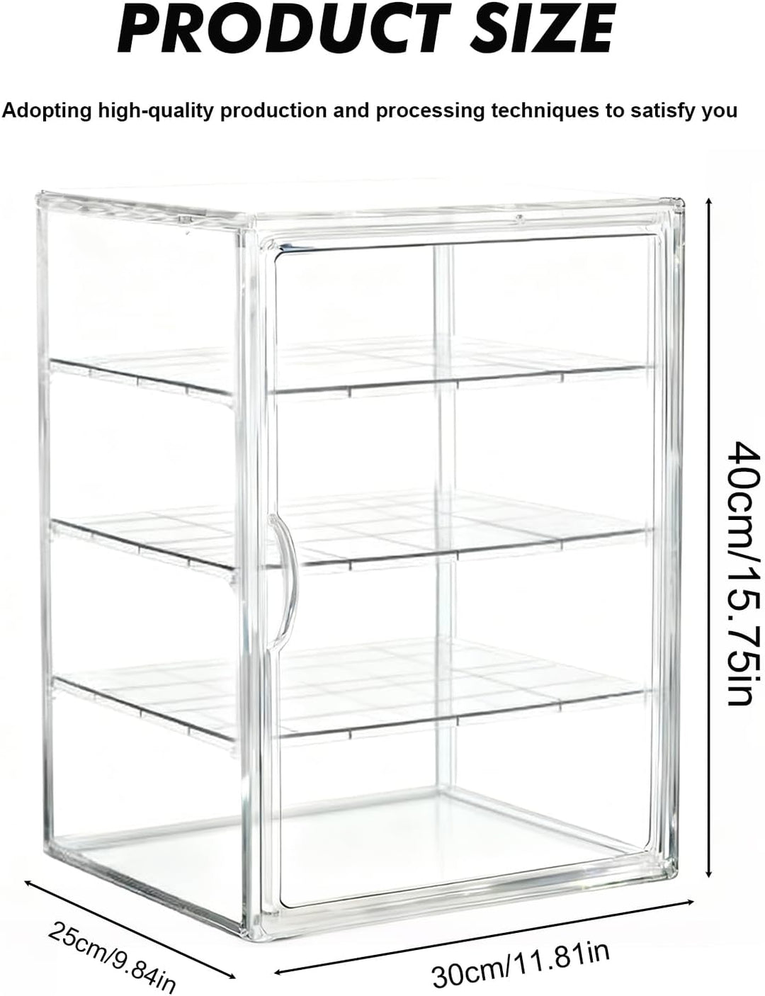 Brotaufbewahrungsbox Acrylbox: 4 Schichten Magnetische Anziehung Gross Transparente Brotbox mit 3 Pa