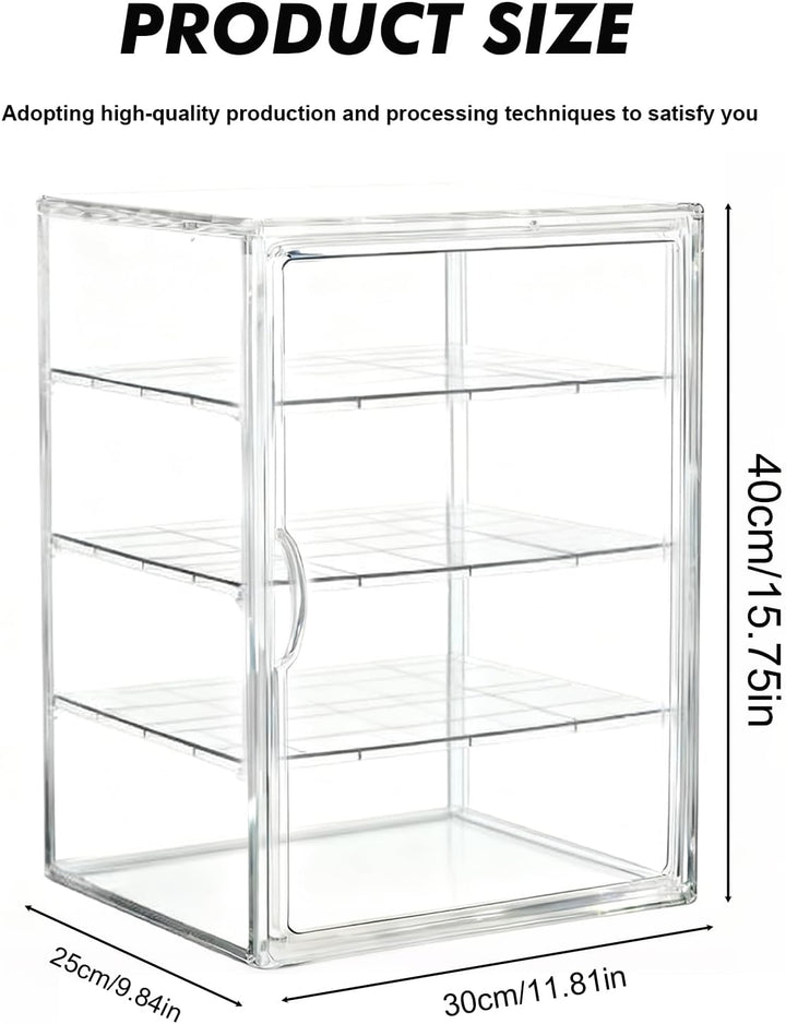 Brotaufbewahrungsbox Acrylbox: 4 Schichten Magnetische Anziehung Gebäckvitrine mit 3 Partition, Gros