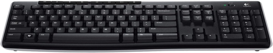 Logitech K270 Kabellose Tastatur, 2.4 GHz Verbindung via Unifying USB-Empfänger, 8 Multimedia- und S