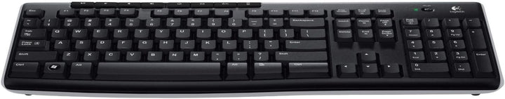 Logitech K270 Kabellose Tastatur, 2.4 GHz Verbindung via Unifying USB-Empfänger, 8 Multimedia- und S