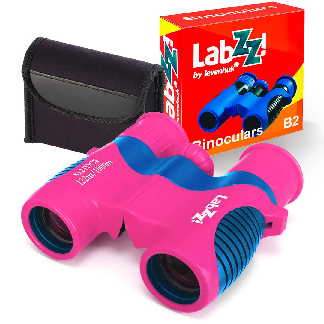 Levenhuk LabZZ B2 Flamingo Kompakt-Fernglas für Kinder, Farbe Pink, Flamingo