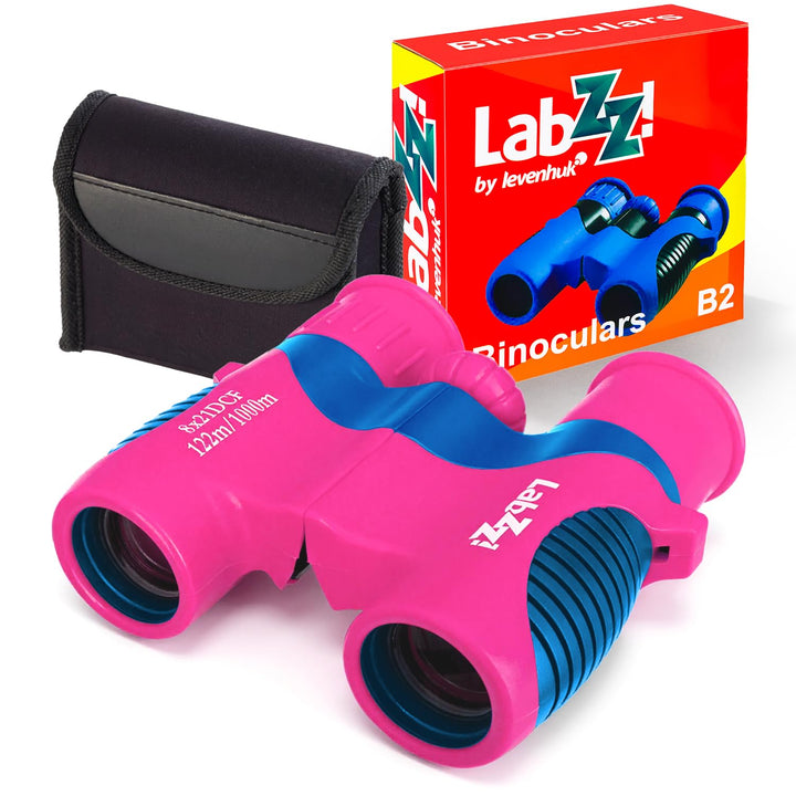 Levenhuk LabZZ B2 Flamingo Kompakt-Fernglas für Kinder, Farbe Pink, Flamingo