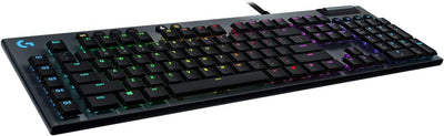 Logitech G815 mechanische Gaming-Tastatur, Taktiler GL-Tasten-Switch mit flachem Profil, UK QWERTY L