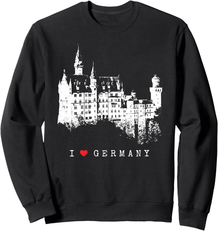 Neuschwanstein Vintage Deutschland Bayern I Love Germany Sweatshirt