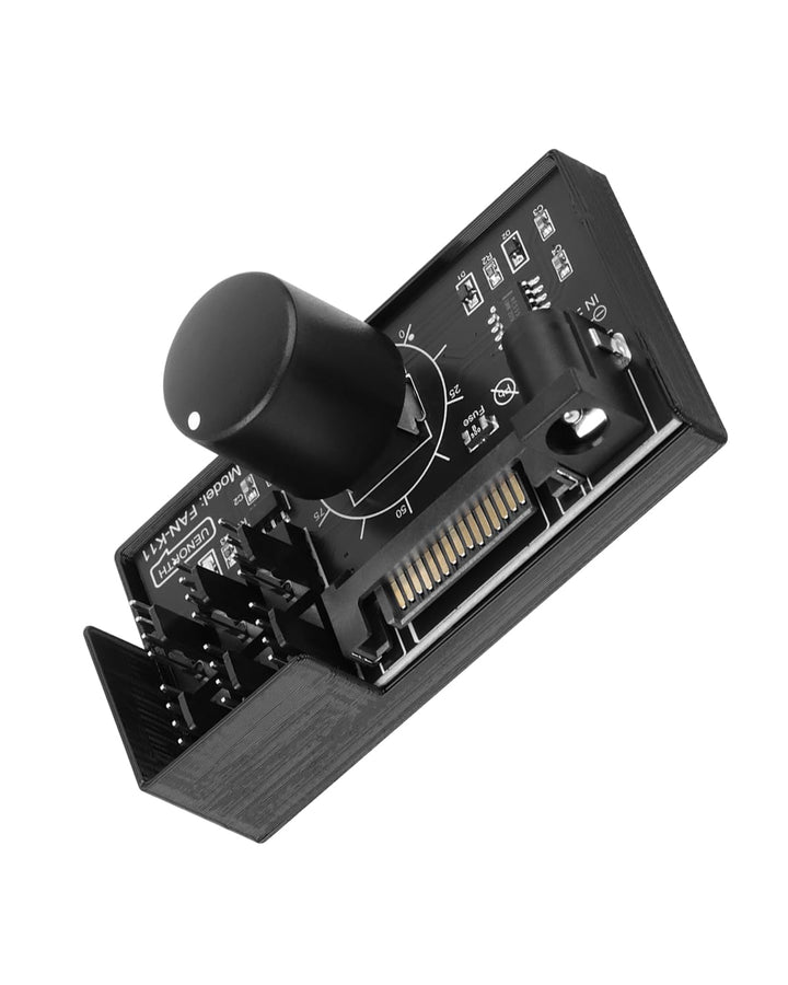 RIIEYOCA 12V 4-Pin PWM PC-Lüftersteuerung, PC-Lüfter-Adapter-Hub mit 6-fach 4-Pin Anschlüssen, Lüfte