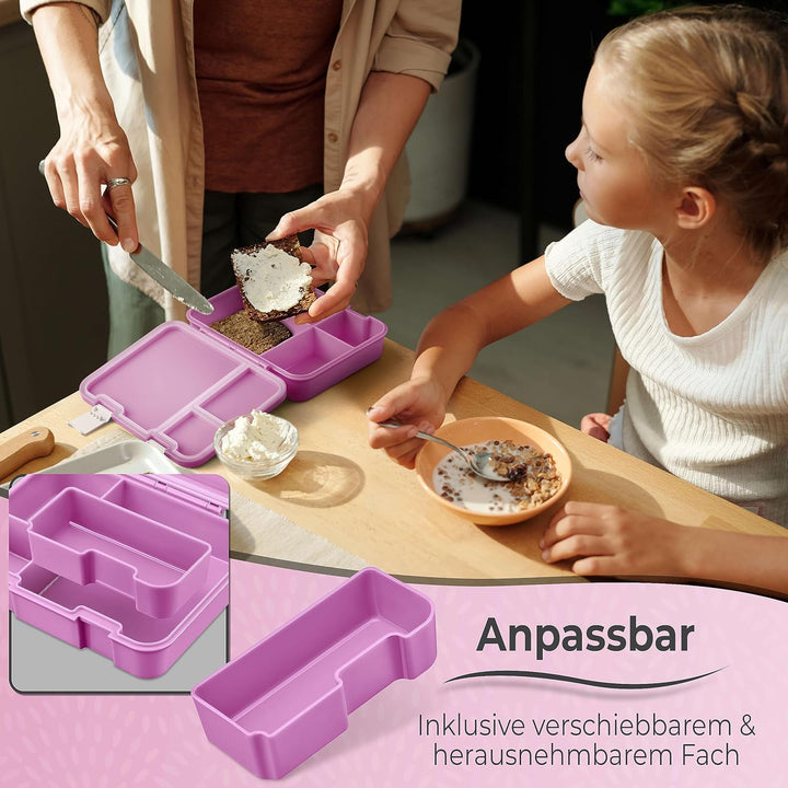 My Vesperbox® Brotdose für Kinder mit Fächern [JIN] - Lunchbox mit Trennfächern - Bento Box - Jausen