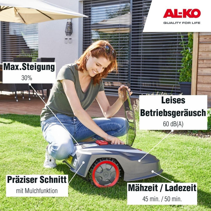 AL-KO Mähroboter Robolinho® 350W, Schnittbreite 20 cm, Li-Ion-Akku 18 V/2,5 Ah, für Flächen bis 300