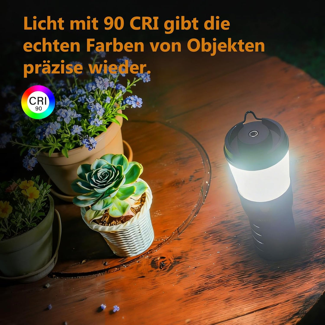LeD Laterne 800 Lumen, Sofirn LT1 Wiederaufladbare Taschenlampe Laterne Campinglicht mit 8x Samsung