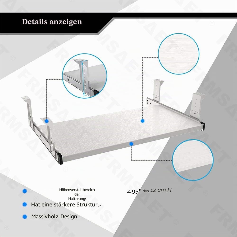 FRMSAET Möbelzubehör Büroproduktanzüge Hardware 53 cm / 60 cm / 76 cm Tastatur Schubladenfach Holzha