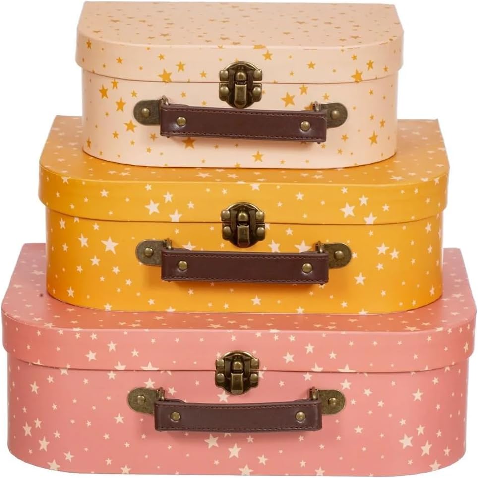 Kofferst LITTLE STARS 3-er Set laschsrosa