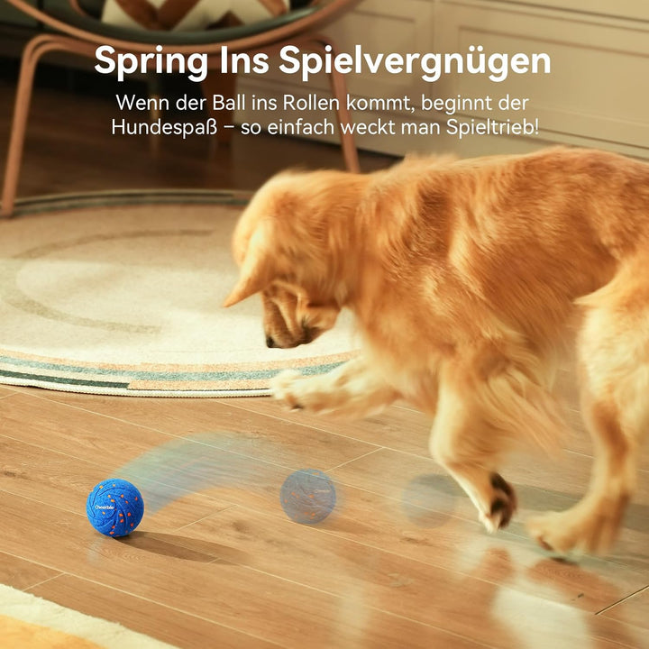 Cheerble Wicked Ball AIR - Interaktiver Hundeball mit 3 Spielmodi, Blau, Blau
