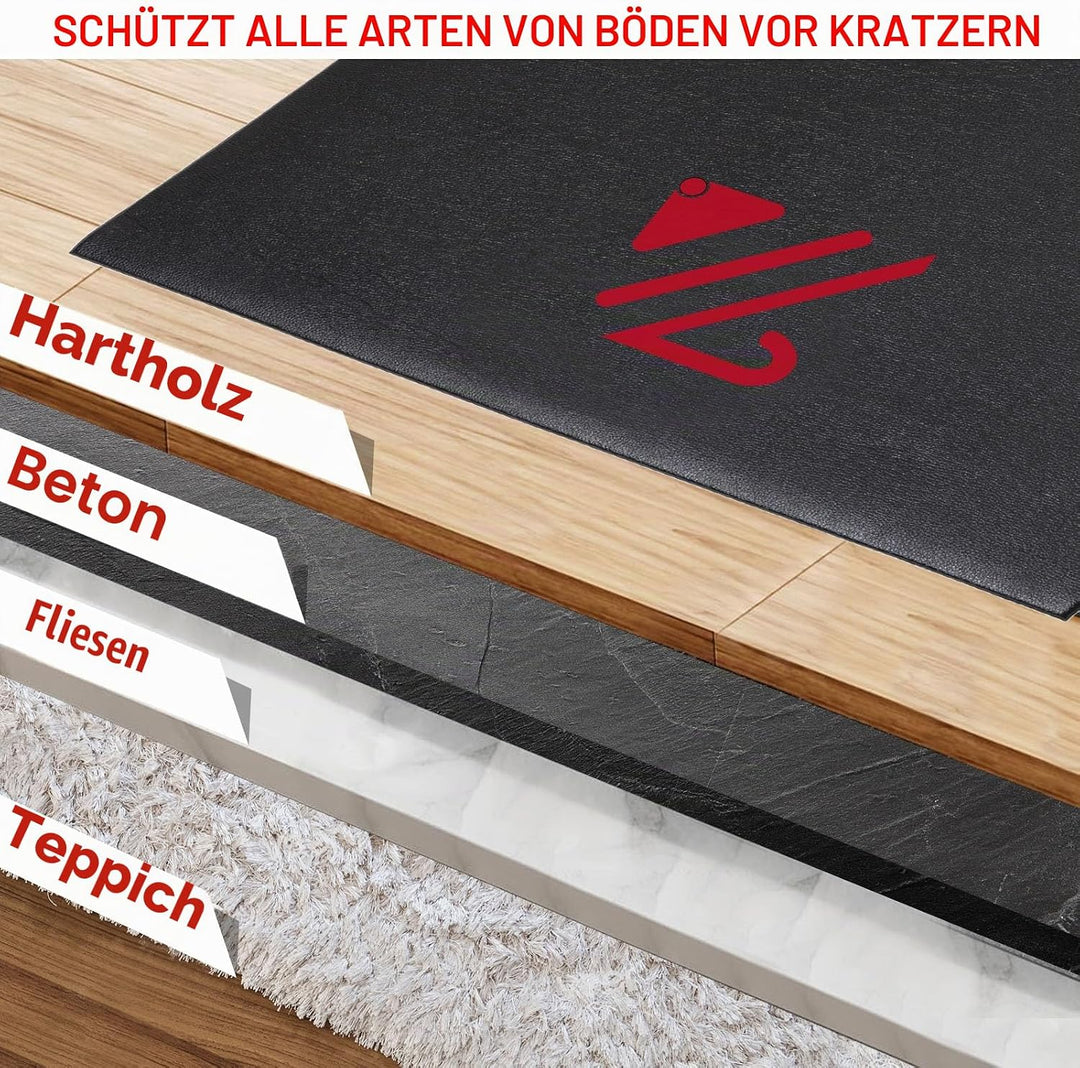 BUCKLOS Heimtrainer-Matte, kompatibel mit Peloton-Fahrrädern, verbesserte Dicke 6 mm, langsamer Rück
