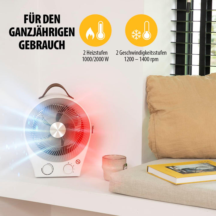 Tristar KA-5140 2-in-1 - Elektrische Heizung und Ventilator - 4 Einstellungen - 2.000 W - Zusatzheiz