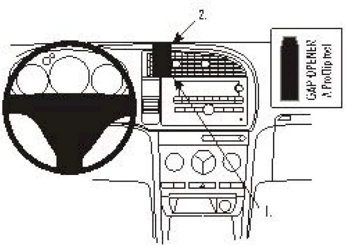 Brodit 853901 ProClip Halterung, schwarz