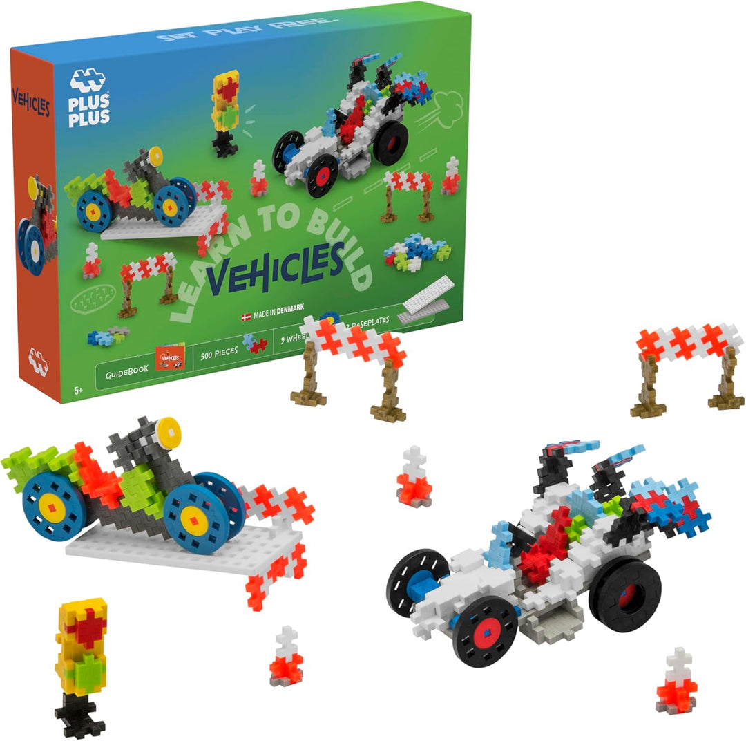 Plus-Plus Animals 9607011 Kreativ-Bausteine, Fahrzeuge Set, PlusPlus Go, Geniales Konstruktionsspiel