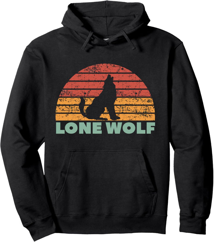 Vintage Lone Wolf Loner Sigma Wolf Lovers Pullover Hoodie