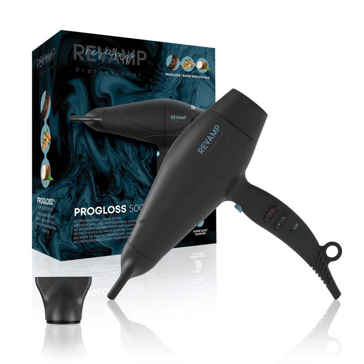 Revamp Progloss 5000 Haartrockner (2400W), Leichter Föhn mit Diffusor und Düse, Ionen-Technologie fü