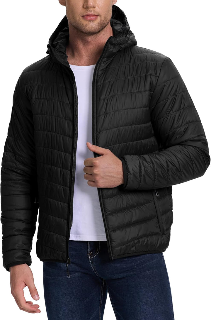 33,000ft Herren Leichte Steppjacke Outdoor Wasserbeständige Übergangsjacke Warme Winterjacke für Män