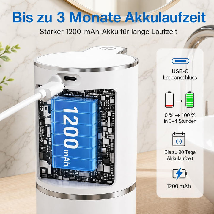 Amyzavls Seifenspender Automatisch für Flüssigetyp, Wandbefestigung Berührungslos Elektrischer Seife