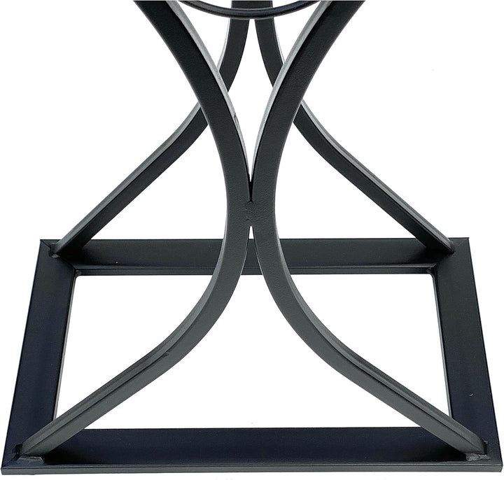 DanDiBo Weinregal Weinglas Design Metall Schwarz Flaschenregal stehend 100 cm 96211 für 15 Flaschen