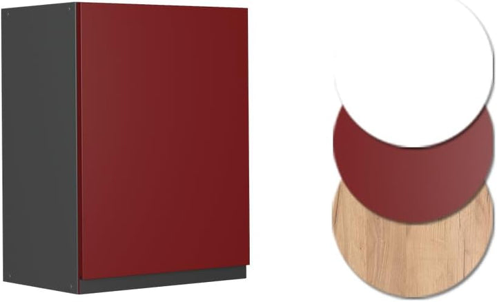 Vicco Hängeschrank R-Line, Rot/Anthrazit, 45 cm J-Shape Rot Hängeschrank 45 cm, Rot Hängeschrank 45