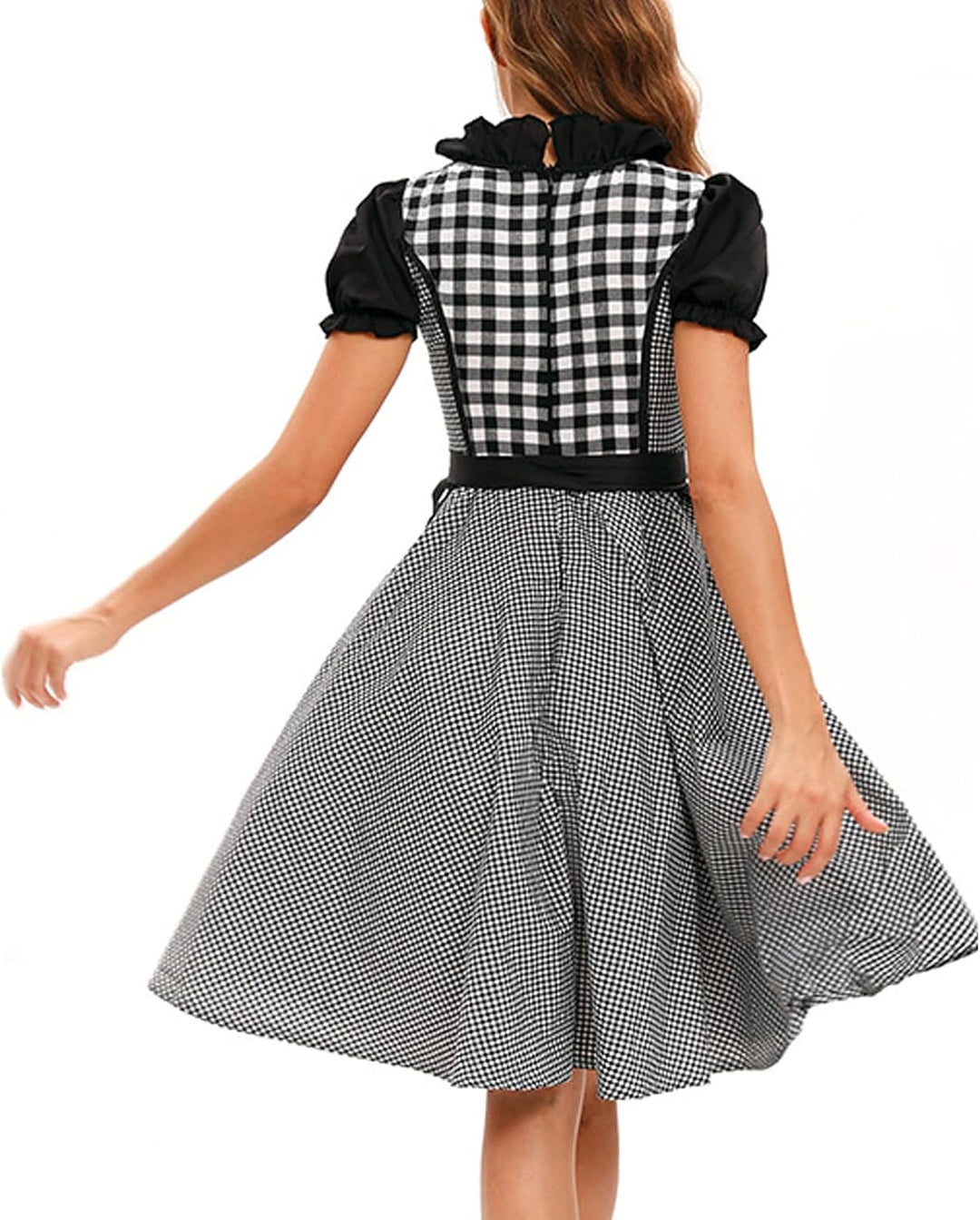 Generisch Dirndl Damen, Dirndl für Damen, Landhauskleider Rosa Dirndlkleid Trachtenkleid Midi Tracht