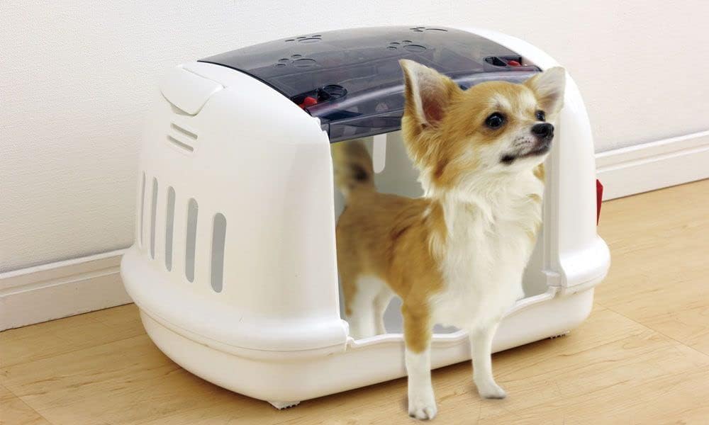 Iris Ohyama, Korb, Box, Kiste, Kunststoff-Transporttasche(PP) für Hund, Katze, L48 x T32.1 x H30 cm,