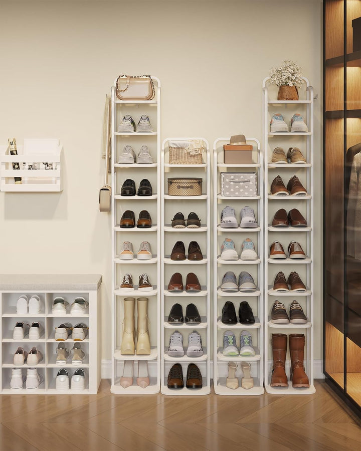 Hzuaneri Vertikales Schuhregal, 8-Stöckige Schuhregale, Schuhturm Für Kleine Räume, Freistehend, Ver