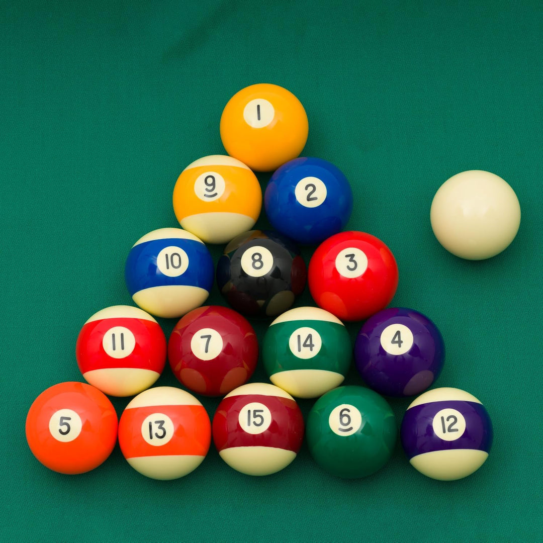 Sportime Automaten Hoffmann Billardkugeln Set Pool | Satz mit 16 polierten u. geschliffenen Poolbill