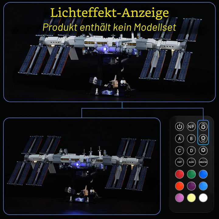 GEAMENT LED Licht-Set (Fernbedienung) Kompatibel mit Lego Internationale Raumstation - Beleuchtungss