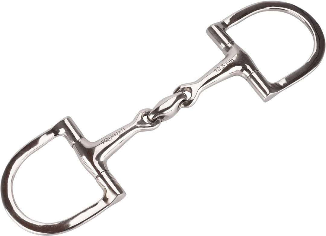 Equinate D-Ring Trense Edelstahl 16mm doppelt gebrochen 14,5cm - Anatomisch geformtes maulfreundlich