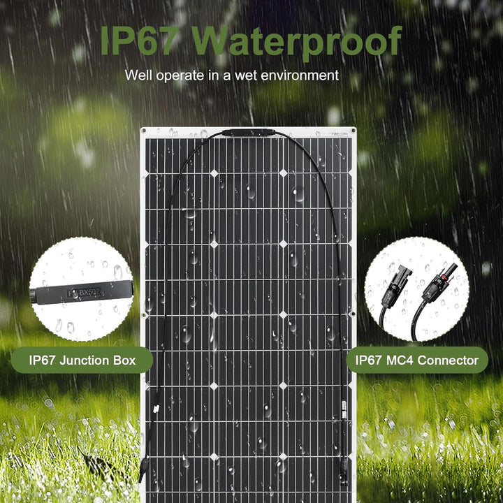 100W Solarpanel 18V Flexibel Solarmodul Monokristallin Leicht für Outdoor Aufladung Spitzenposition