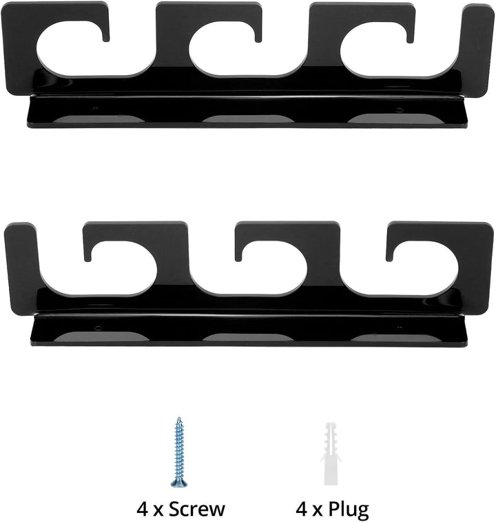 QWORK® 2 Stück Angelrutenhalter zur Aufnahme von 6 Ruten, Deckenmontage oder Wandmontage, Passend fü