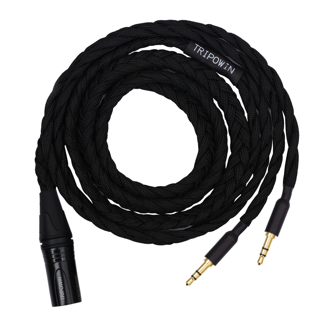 Linsoul Tripowin GranVia Upgraded OFC Hochreines Audio-Ersatzkabel für Kopfhörer, Länge 2 m, Dual 3.