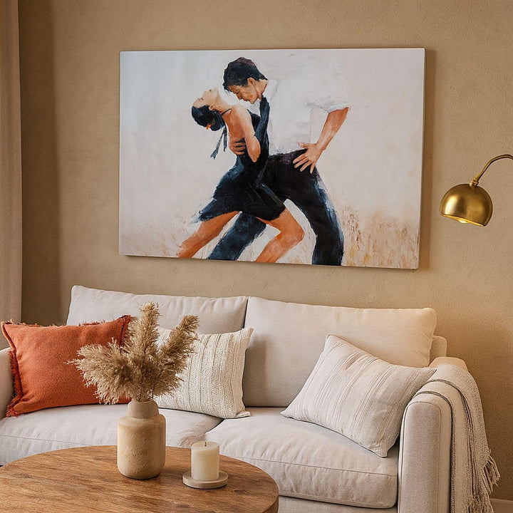 ARTTOR Bilder auf Leinwand 100x70cm Leinwandbild mit Rahmen tanzen sie Gross Wanddeko Bild Schlafzim