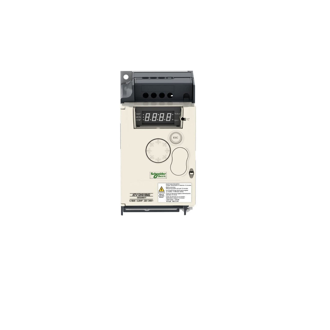 Schneider Electric ATV12H037M2 Frequenzumrichter ATV12, 0, 37kW, 0, 55HP, 200.240V, 1-PH. mit Kühlkö