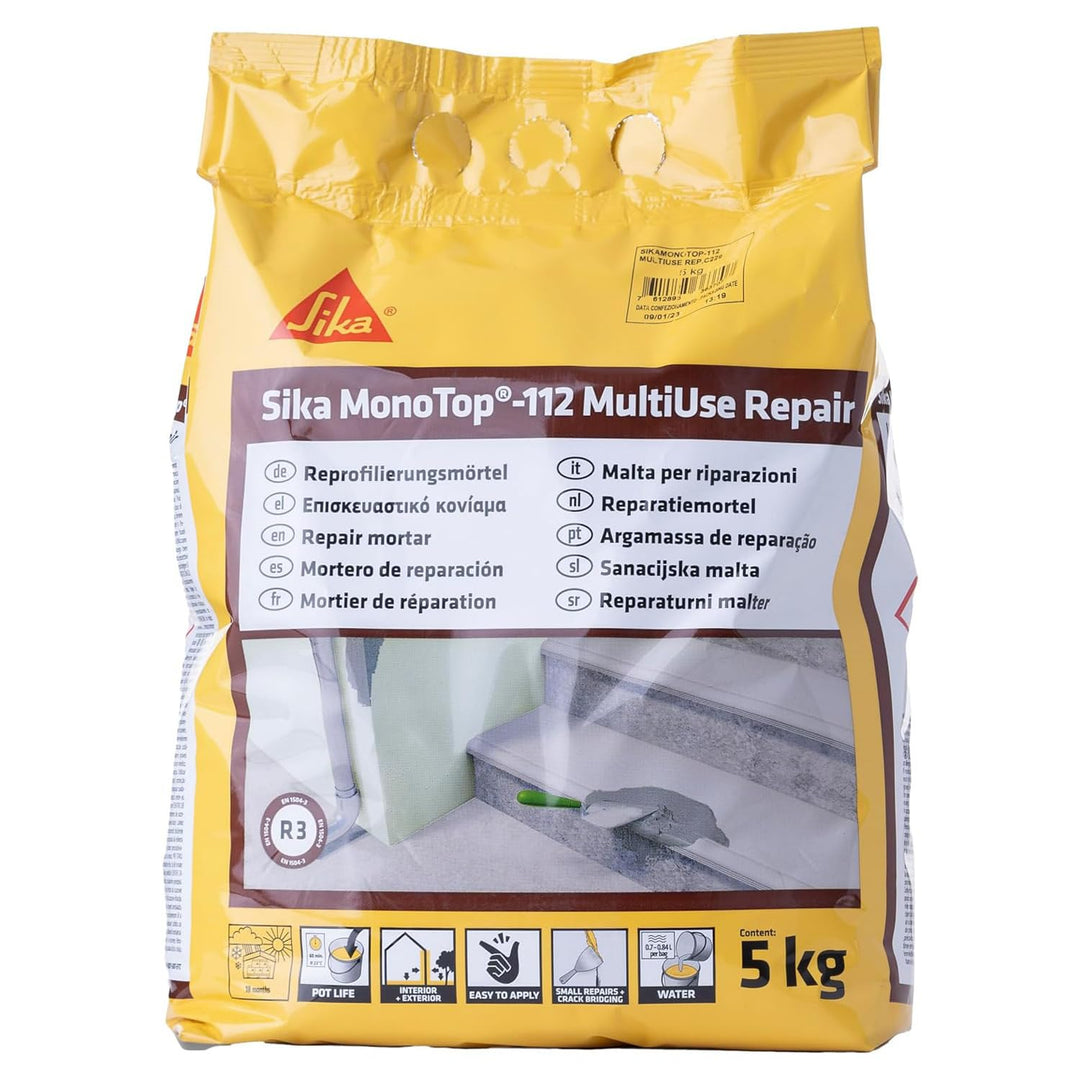 SIKA – Universalmörtel – Sika MonoTop 112 MultiUse Repair Grau – ideal für Betonreparatur – für Auss