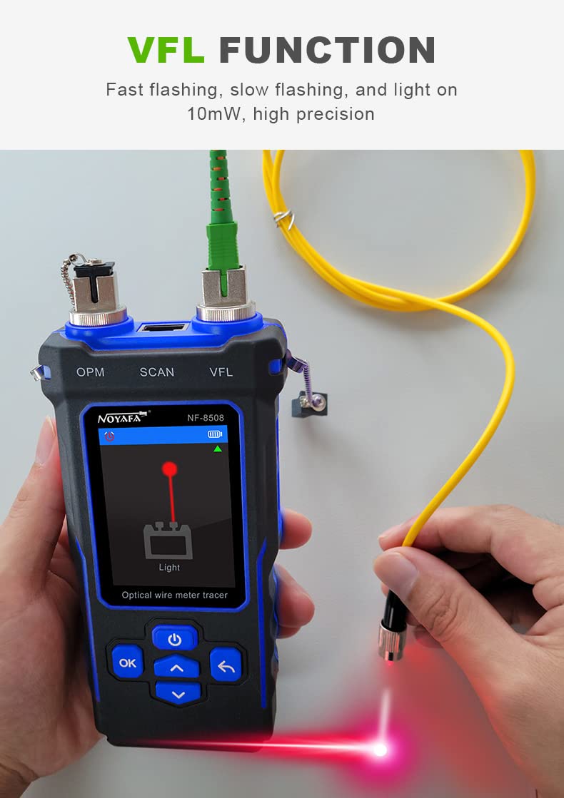 NF-8508 9 in 1 Multifunctional Network Cable Tester Optical Wire Tracer Optical Fiber Power Meter NC