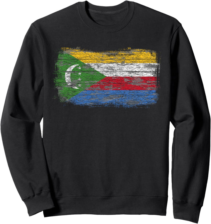 Rustikale Nationalflagge der Komoren Sweatshirt