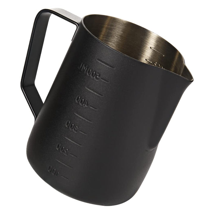Dianoo Espresso Dampfkrug 600ml, Milchaufschäumkrug Edelstahl mit Messung, Milchaufschäumbecher, Kaf