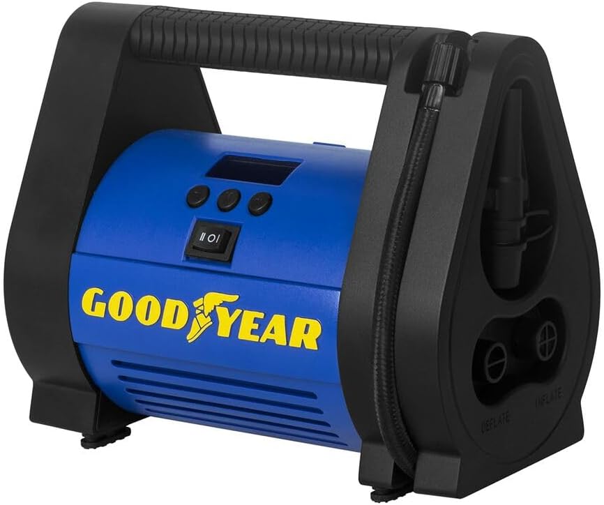 Goodyear DIGITALER TRAGBARER KOMPRESSOR 100PSI 12V ANSCHLUSS 100 PSI / 6,9 BAR, 12V ANSCHLUSS 100 PS