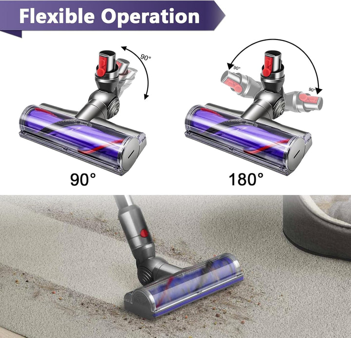 Ersatzbürstenkopf für Dyson V12 Detect Slim und V10 Digital Slim mit Austauschbarem Direktantrieb Re