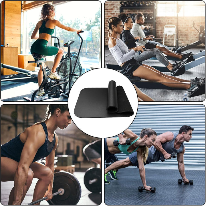 2 Stück Bodenschutzmatte für Sportgeräte Fitnessgeräte 28 x 70cm, Bodenschutzmatte Fitness 6mm Dicke
