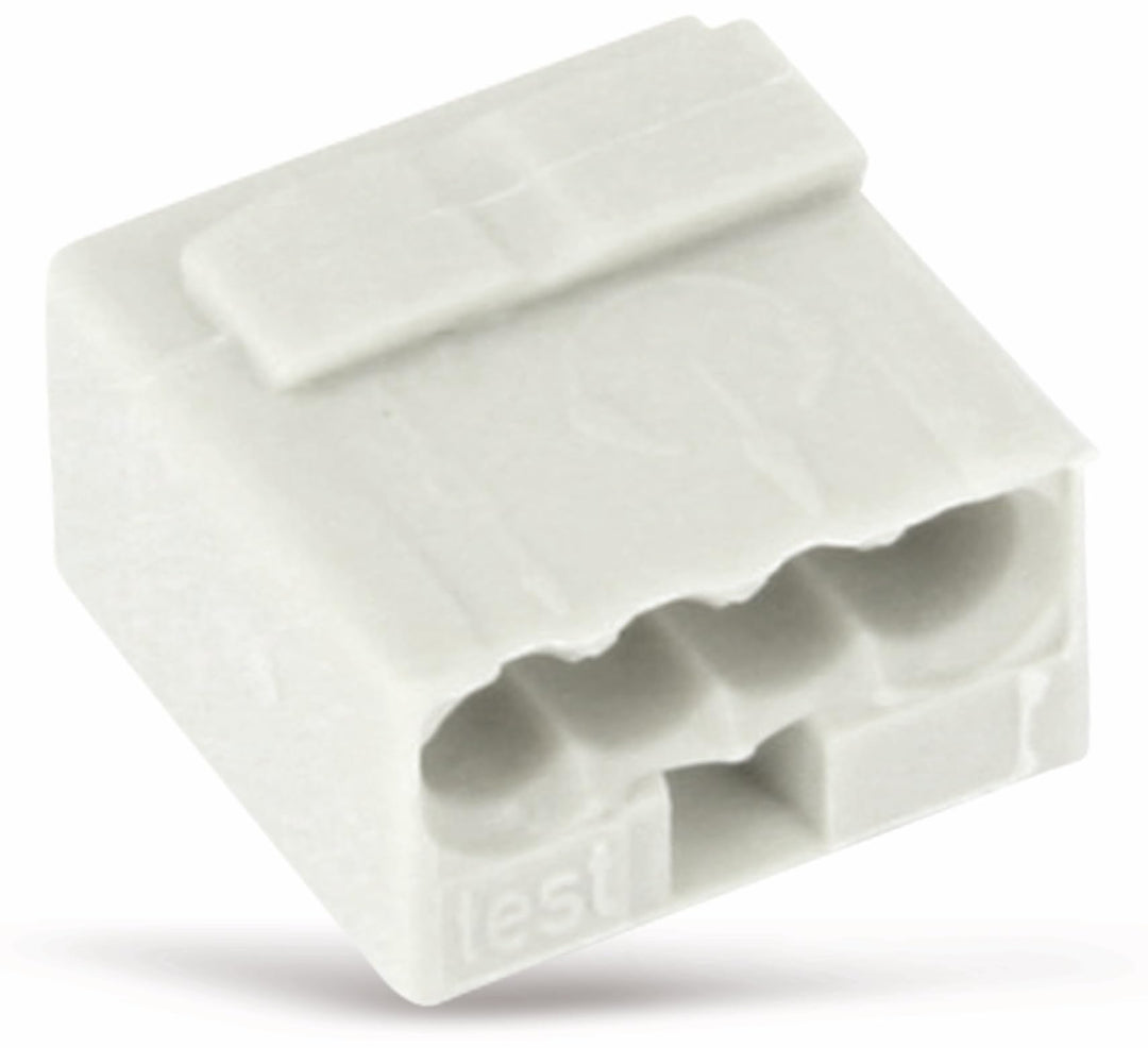 WAGO Verbindungsklemmen 243-304 | 4 Leiter, bis 0,8 mm, 100 Stück, MICRO Verbindungsdosenklemme für