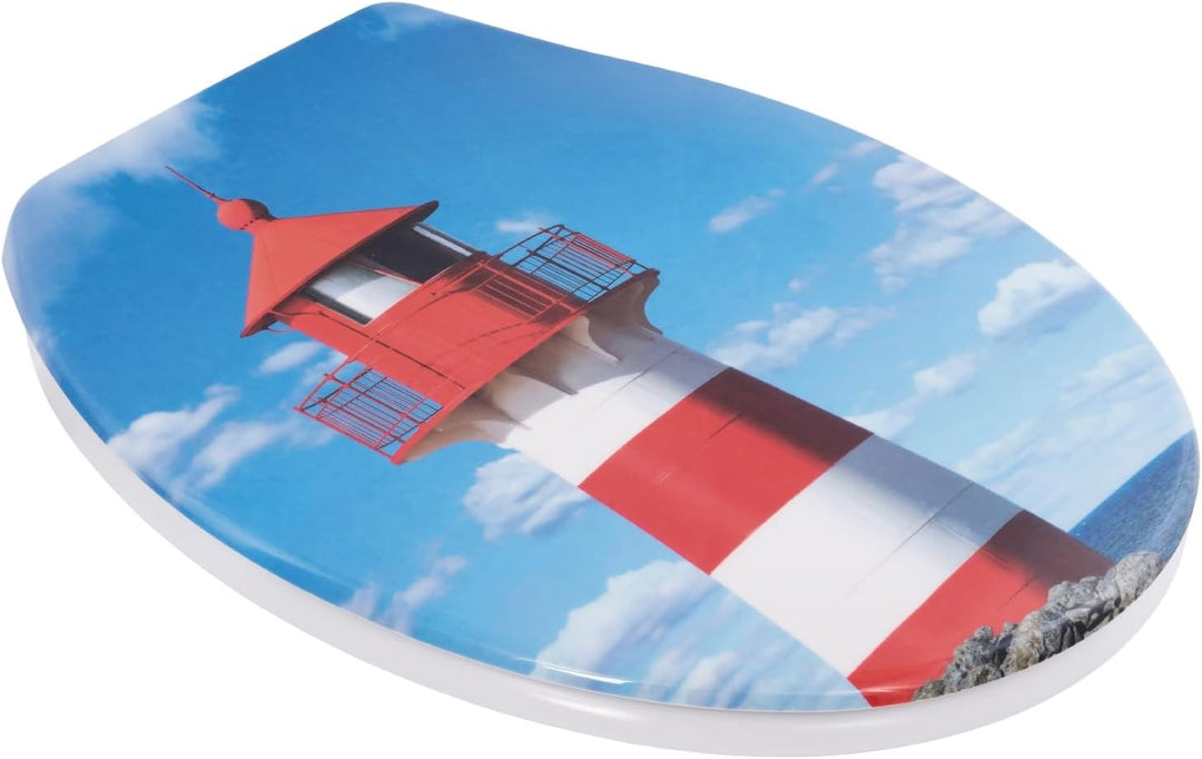 'aquaSu® Basic, WC-Sitz mit Motiv, Duroplast Toilettendeckel mit Absenkautomatik, Belastbar bis 200