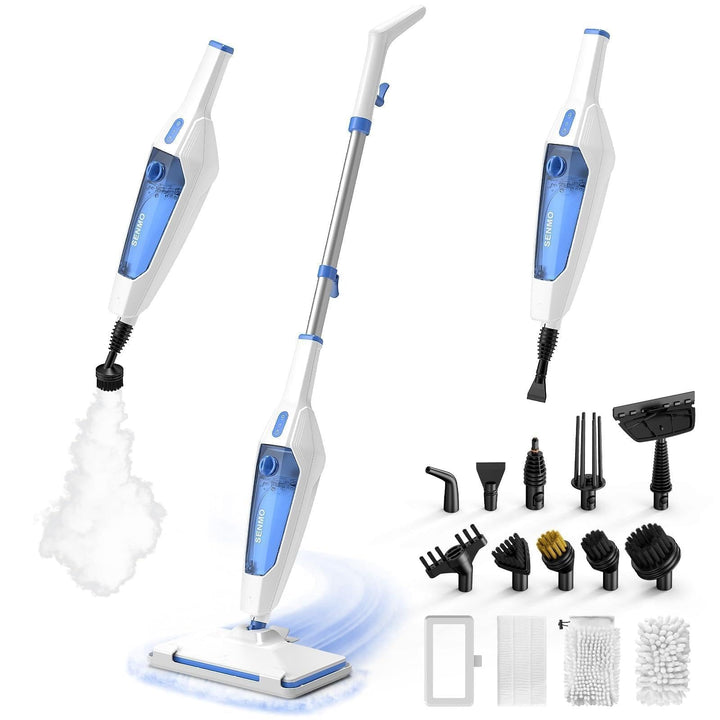 SENMO Dampfreiniger 14-in-1 mit abnehmbarem Handdampfreiniger | 1300W 228°F Tiefenreinigungs-Multida